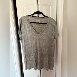 Chaser Heather Gray V-Neck Tee